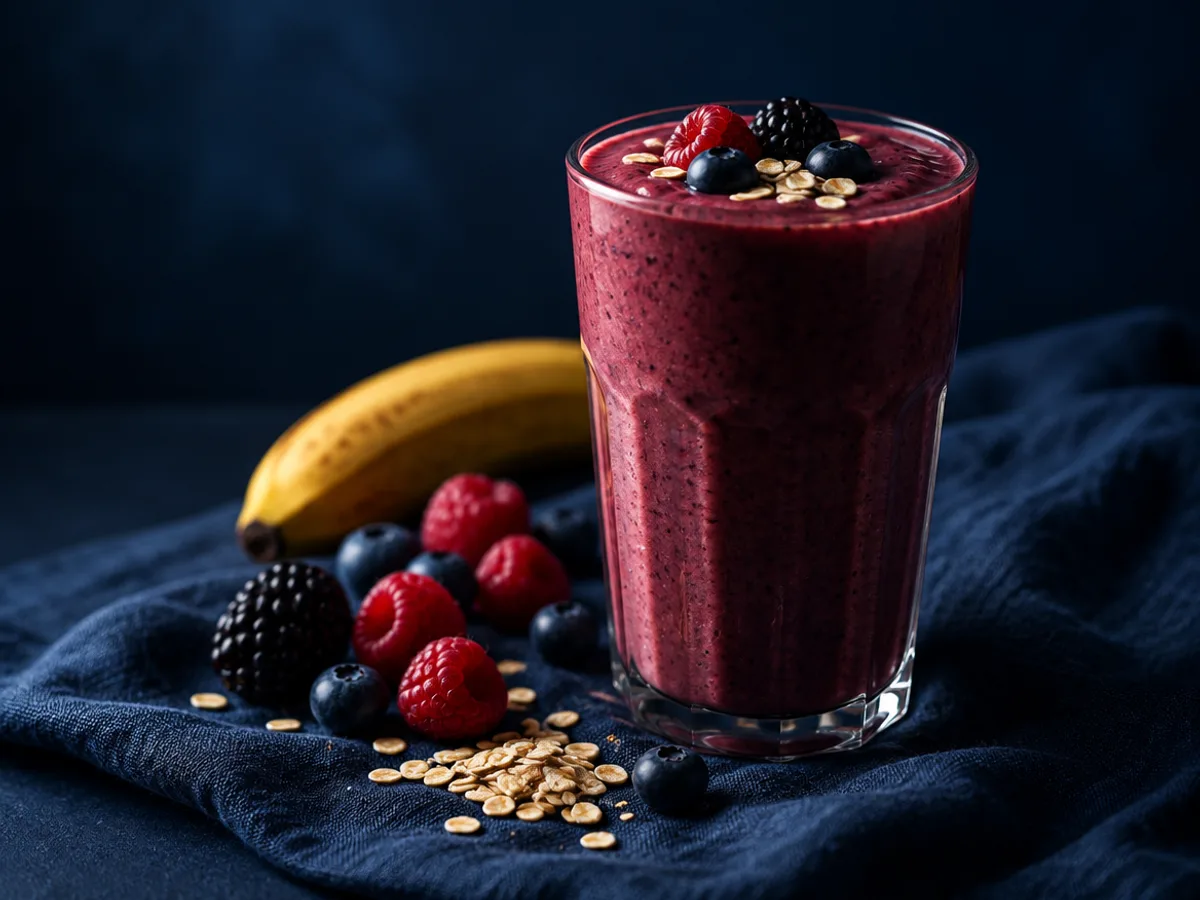 Smoothie, angerichtet und fotografiert