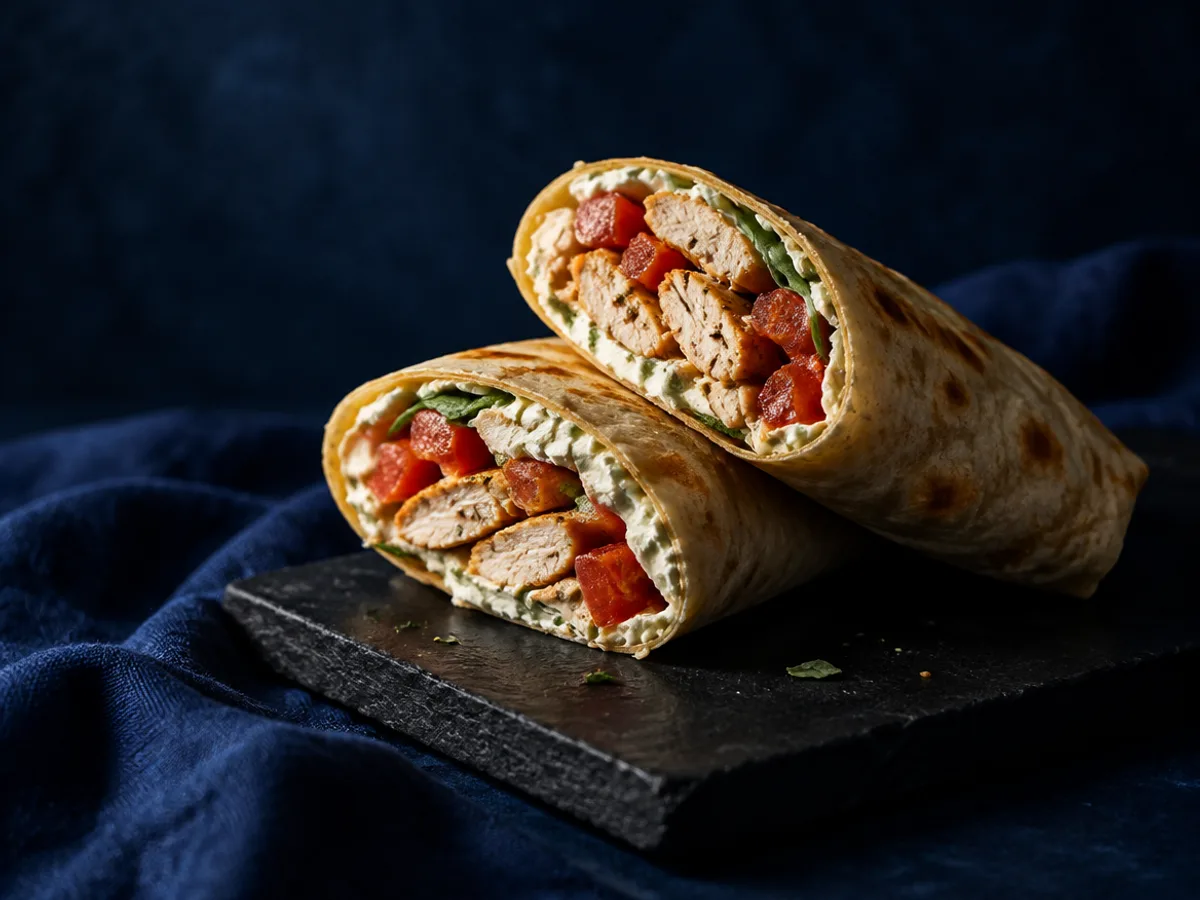 Wraps, angerichtet und fotografiert